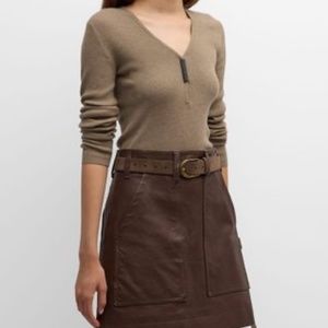 Brunello Cucinelli V-neck cashmere rib sweater